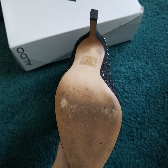 Aldo Nyderrarien Black Sparkle Crystal Boots - Picture 7 of 10